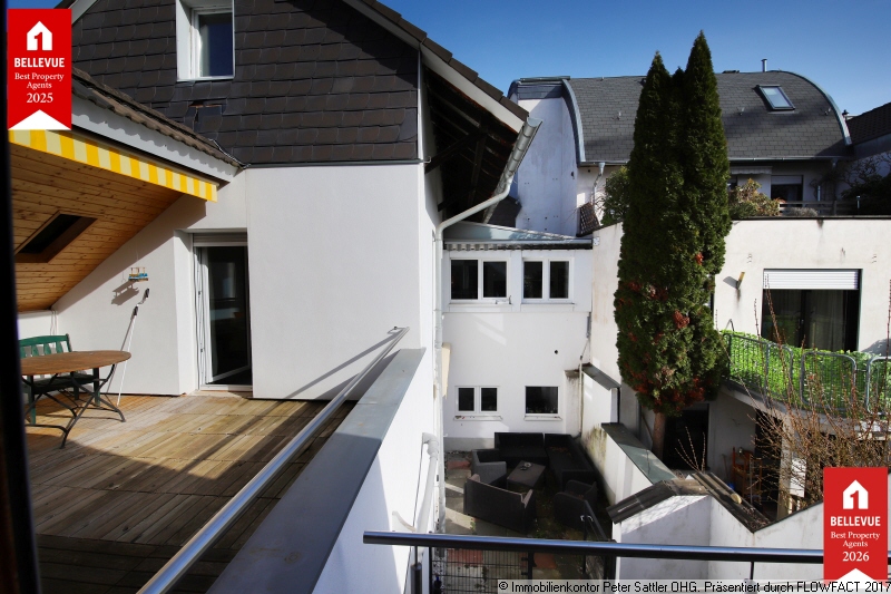 Blick in den Innenhof Reiheneckhaus Bonn