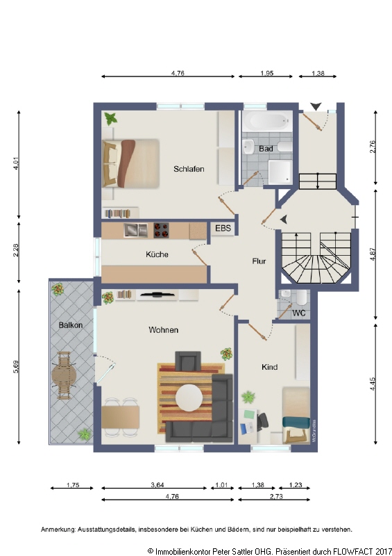 Grundriss Erdgeschosswohnung Bonn