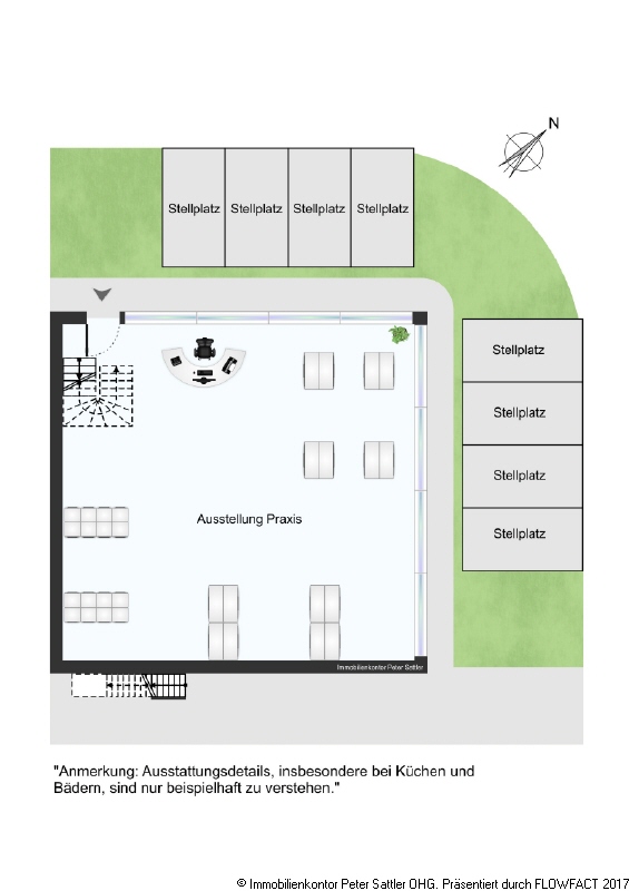 Grundriss_EG_Pr B�ro / Praxis Bonn