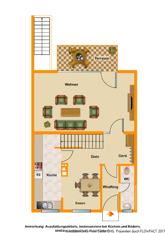 Grundriss_EG Reihenmittelhaus Bonn