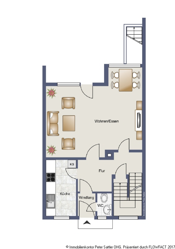 Grundriss EG Reihenmittelhaus Bonn