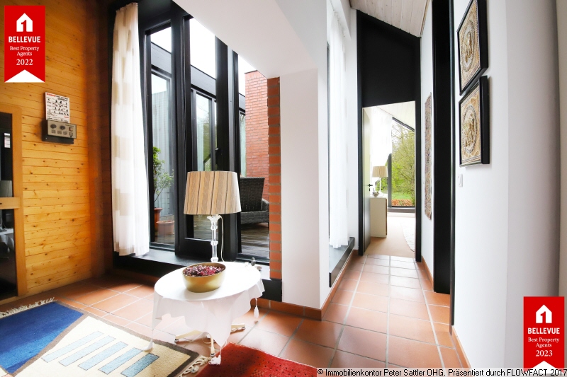 Aus der Sauna, auf die Terrasse Einfamilienhaus Bonn