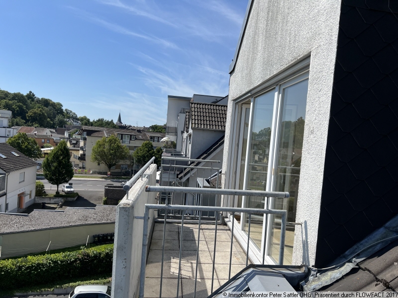 Blick von Balkon zu Balkon Maisonettewohnung Siegburg