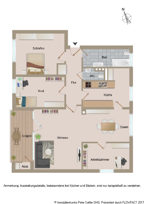 Grundriss Dachgeschosswohnung Bonn