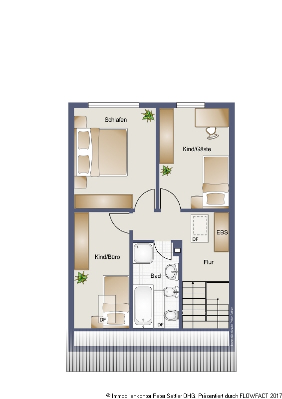 Grundriss OG Reihenmittelhaus Bonn