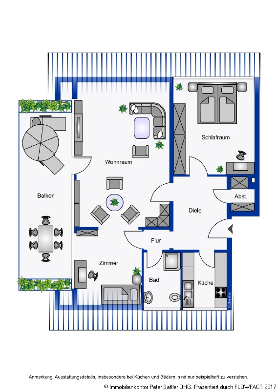 Grundriss Dachgeschosswohnung Bonn