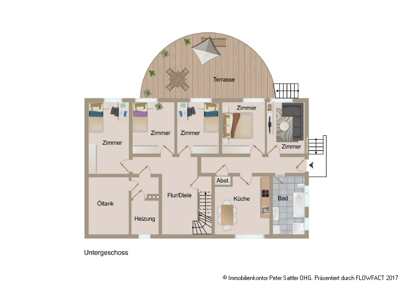 Grundriss_Gartengeschoss Einfamilienhaus Bonn